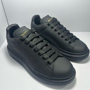 Alexander McQueen Black Sneakers with Yellow Accents